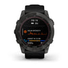 Garmin - Fenix 7X Sapphire Solar Edition Black DLC Titanium with Black Band