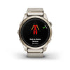 Garmin - Epix™ Pro (Gen 2) – Sapphire Edition | 42 mm Soft Gold with Cream Heathered Nylon Band