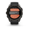 Garmin Fénix 8 – 51 mm, AMOLED Sapphire, Carbon grey DLC with Black/pebble grey silicone band