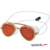 Speedo Sunny G Mariner Mirror Gold Aviators Swim Goggles Unisex Adult
