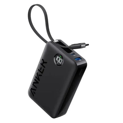 Anker Power Bank (20,000mAh, 22.5W, Built-In USB-C Cable) -Black