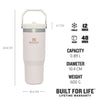 Stanley Ice Flow Go 870Ml/30 Oz Flip Straw Water Bottle-Rose Quartz