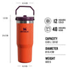 Stanley Ice Flow Go 870Ml/30 Oz Flip Straw Water Bottle-Tigerlily Plum