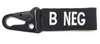 Blood Type Black Keychain