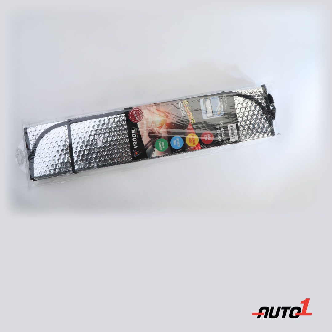 Vroom Front Sun Shade Silver 145X72CM Bubble Type