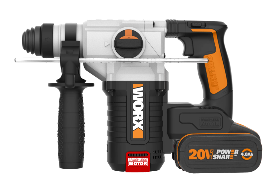 Worx - 20V Cordless Brushless 24mm 2 KG Rotary Hammer WX380.1 - IBF