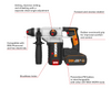 Worx - 20V Cordless Brushless 24mm 2 KG Rotary Hammer WX380.1 - IBF