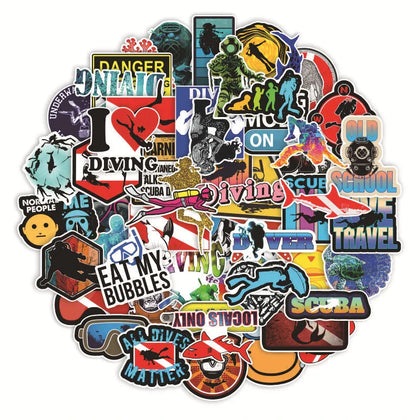 Diving Sticker Pack (50 Pcs)