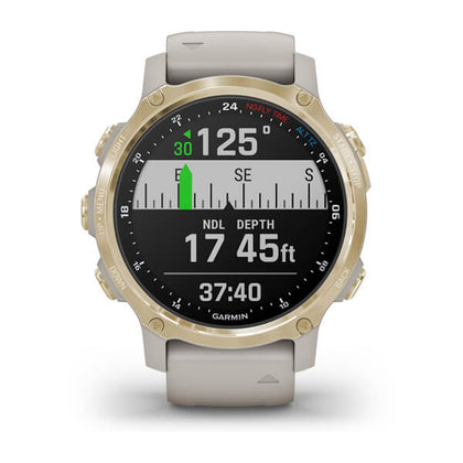Garmin - Descent  Mk2s Dive Computer (Light Gold with Light Sand Silicone Band)