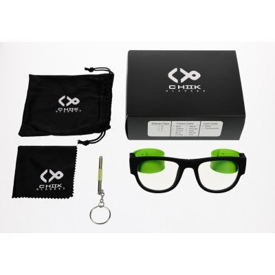 Chiik Glasses - UV400 Protection Flexible Clear Lense Glasses (Green)