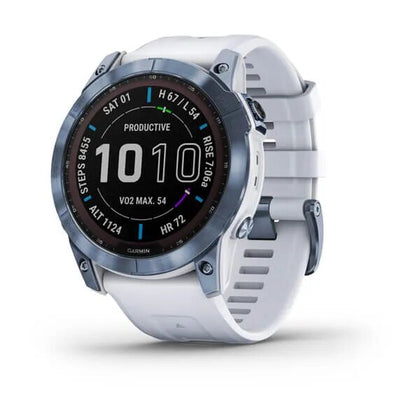 Garmin - Fenix 7x Sapphire Solar Edition Mineral Blue