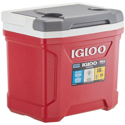 Igloo - 16 Qt Latitude Blue/Red Cooler