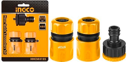 Ingco - 3pcs Hose Quick Connectors Set