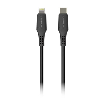 Powerology - Type-C to Lightning Cable 1.2 m (Black)