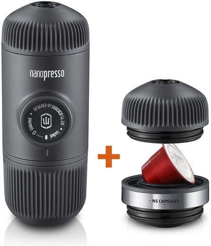 Wacaco - Nanopresso  Coffee Maker Black + Nespresso Adapter+Case