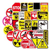 Warning Hazard Sticker Pack (50 Pcs)