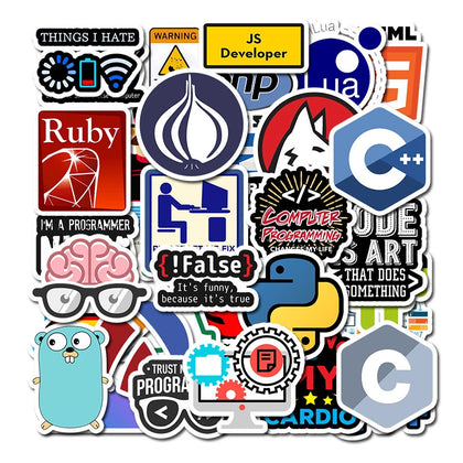 Internet Programmer Sticker Pack (50 Pcs)