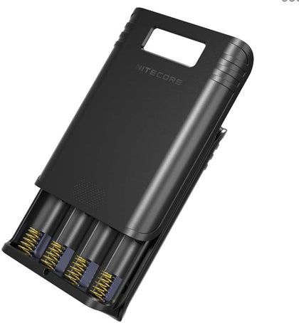 Nitecore - F4 Four-Slot Flexible IMR/Lithium-Ion Battery Charger/Mobile Phone Power Bank