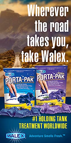 Walex - Porta-Pak RV Black Holding Tank Deodorizer Drop-Ins, Fresh Scent, (Pack of 10)