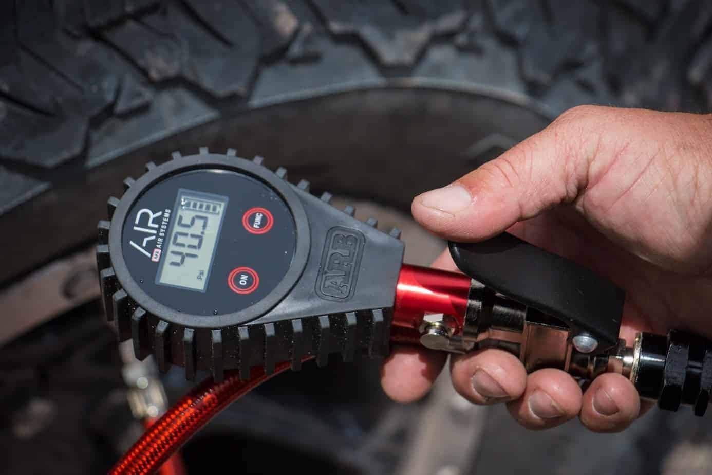 ARB - Digital Tire Pressure Gauge with Braided Hose and Chuck, Inflator and Deflator - TOK