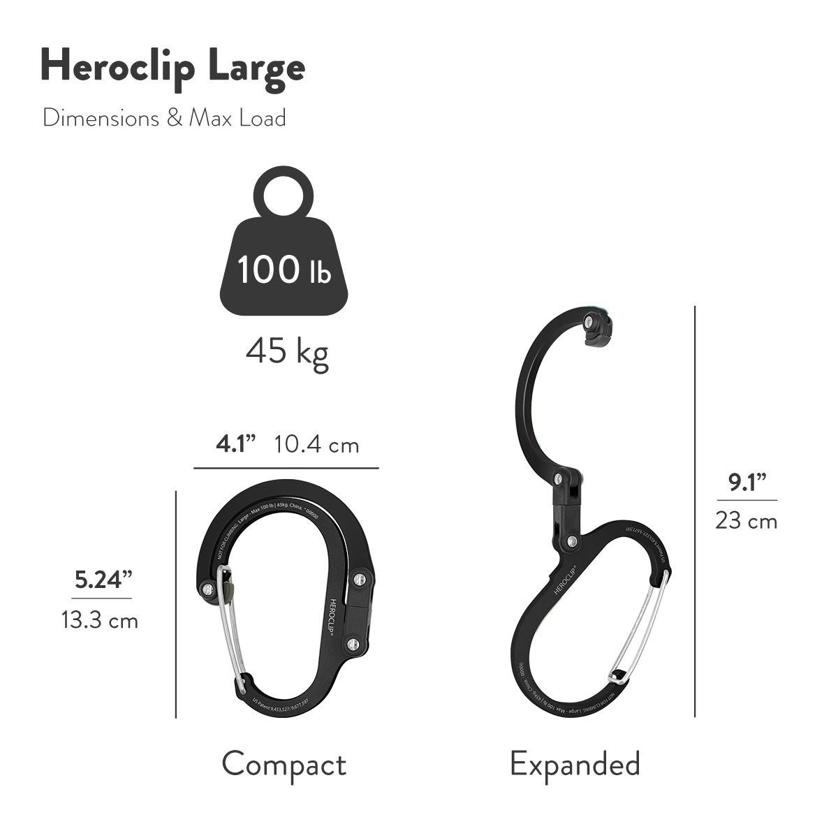 Hero Clip - Stealth Black (Large)