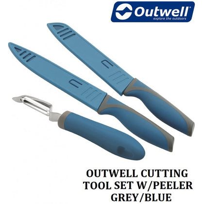 Outwell - Cutting Tool Set W/Peeler Grey/Blue