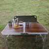 Wood Grain Aluminum Table Hitorhike