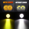 Auxbeam - 7 Inch 250W 33332LM 360-PRO Series Custom Lens Offroad LED Driving Lights+Amber/Black Covers(Optional)