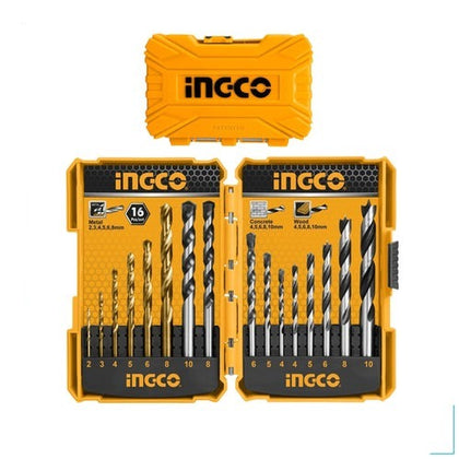 Ingco - Concrete/Metal/Wood Drill Bits Set