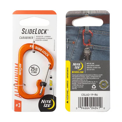Nite Ize - Slidelock Carabiner Aluminum #3 Orange
