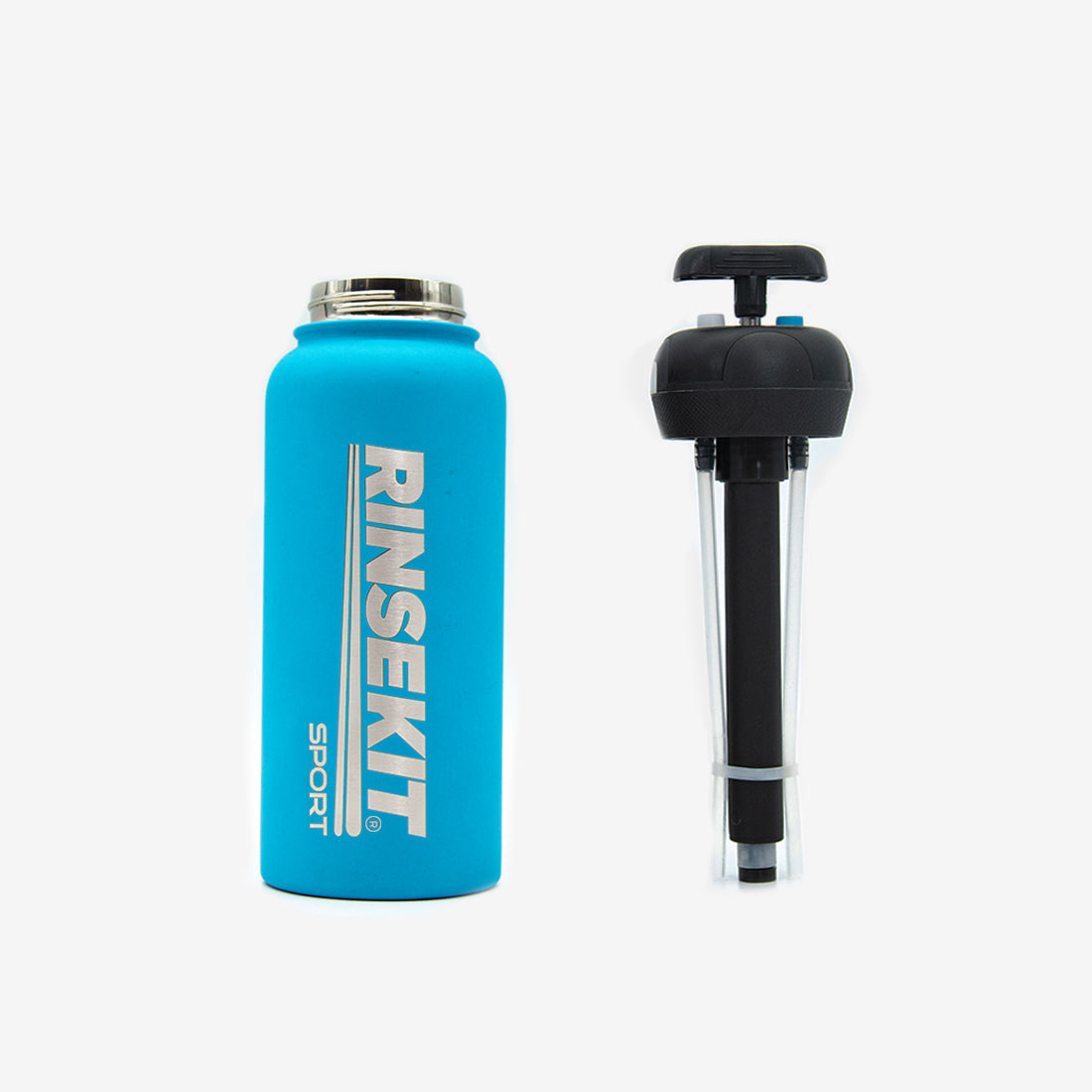 RinseKit - 32 oz RinseKit Sport Misting & Spray Water Bottle Blue