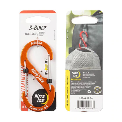 Nite Ize - S Biner Slidelock Aluminium #4 (Orange)