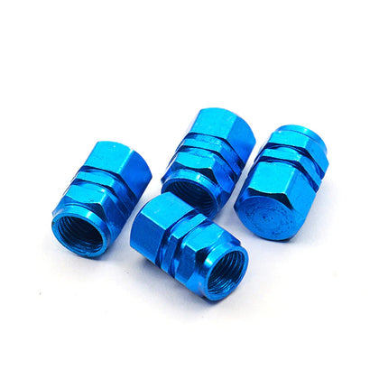 Aluminum Wheel Valve Caps (Blue)