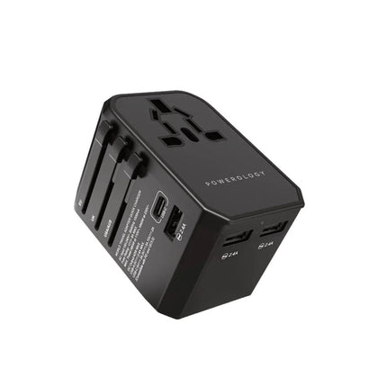 Powerology - Wall Charger Travel Adapter 45W PD 3 USB-A Ports