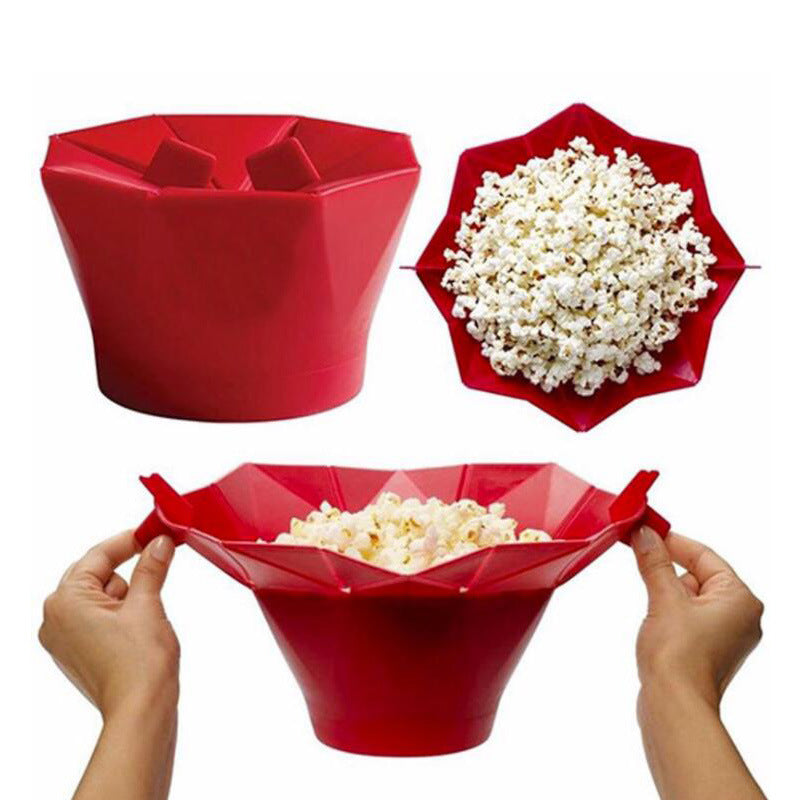 Silicone Popcorn Maker Microwave Popcorn Popper Container Kitchen Gadg ...