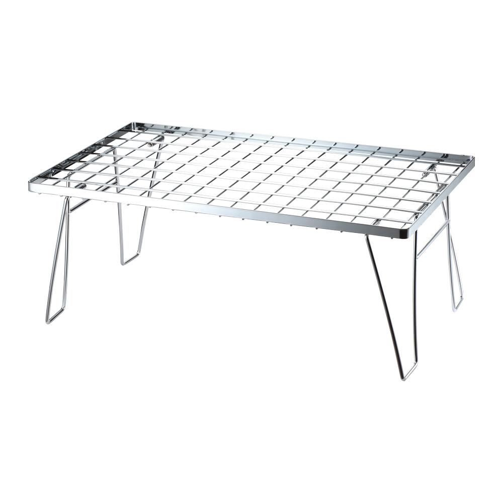 Camping Moon - Stainless Steel Grill & Table with Bamboo Board