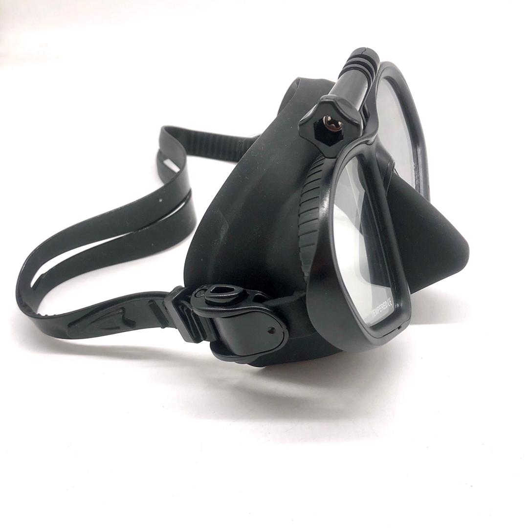 Professional Freediving Snorkel Mask with Action Camera bracket