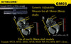 Nitecore - (GM03) Adjustable Flashlight Gun Mount Fits MT2C MT25 MT26 MT40 SRT6 SRT7