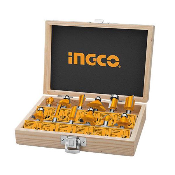 Ingco - 12pcs Router Bits Set (8mm)