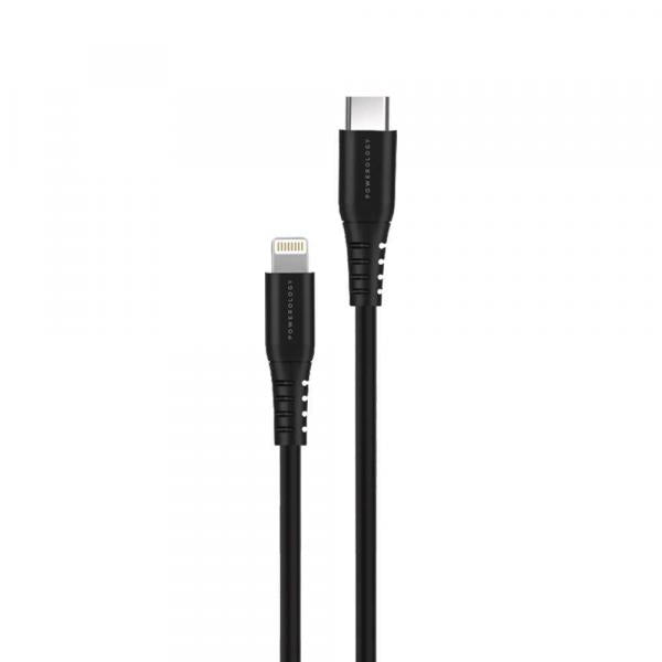 Powerology - Ultra-Quick PD Charger Dual Ports 30W with Type-C to Lightning Cable 1.2m (Black)