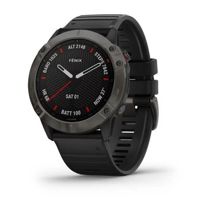 Garmin - Fenix 6x - Sapphire Editions (Black with Black Strap 51mm) - Q8OVL