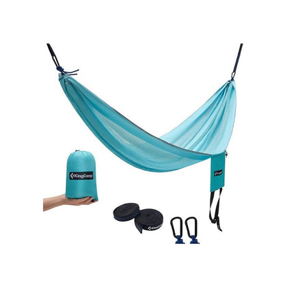 KingCamp - Aurora Hammock With Tree Straps Cyan