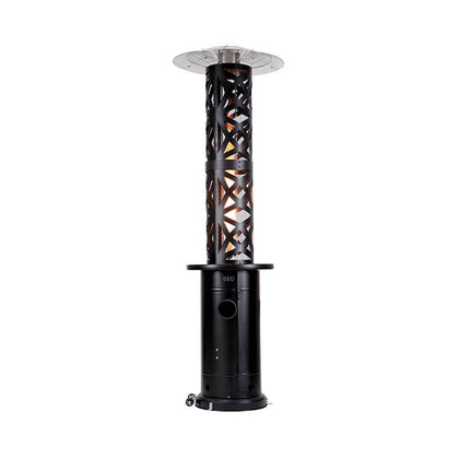BEC - Gas Heater Glass Tube Flame Patio Outdoor (Black)