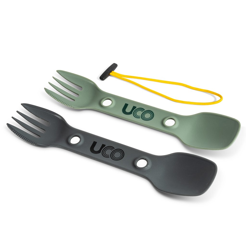UCO Corporation - Spork 2 Pack with Tether (Green Charcoal)