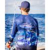 Guy Harvey Men's Frenzy LS Sun Protection Tee - SURF THE WEB