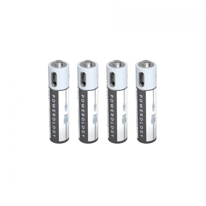 Powerology - USB Rechargeable Battery AAA (4pc)