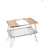 Camping Moon - 3 Folding Multipurpose Tables with 1 Bamboo Board