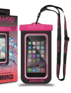 Seawag - Waterproof case for smartphone Black & Pink