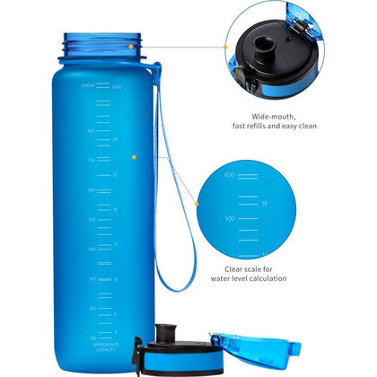 KingCamp - Tritan Water Bottle BPA-Free Snap Cap (1000ML)