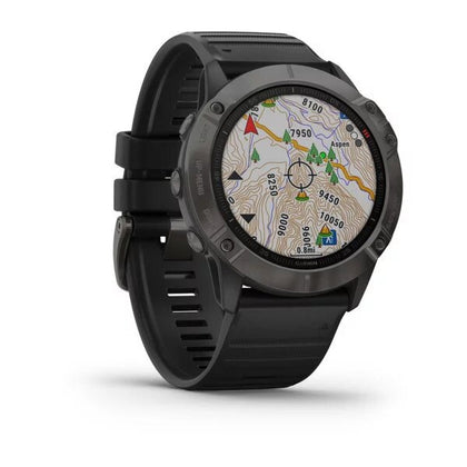 Garmin - Fenix 6x - Sapphire Editions (Black with Black Strap 51mm)